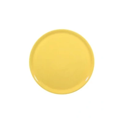 Imagen de HENDI plato de pizza redondo, para servir pizza, porcelana, motivo: unicolor, apto el microondas y lavavajillas, ⌀330 mm, amarillo