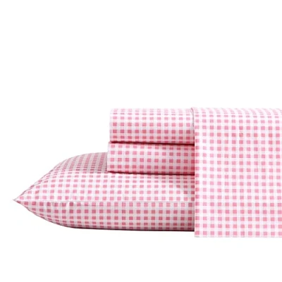 Imagen de Poppy &amp; Fritz Sábanas matrimoniales, Juego de Ropa Cama percal algodón, crujiente y Fresco, decoración Ligera del hogar (Cuadros Rosa a Cuadros, matrimonial)