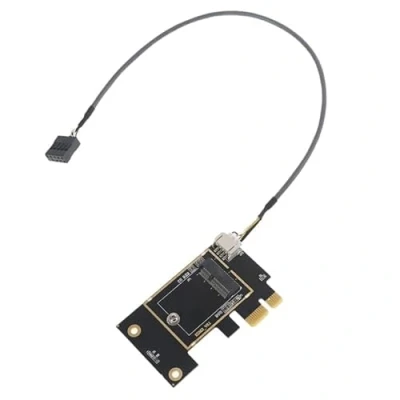 Imagen de HighZer0 Electronics M.2 NGFF Wireless Card to PCI e 1X Adapter Bluetooth Compatible Network WiFi WLAN Converter Desktop for 8260 (Laptop Desktop)