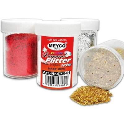 Imagen de Meyco/Glitter rojo, 80 ml, en bote Purpurina/parpadeo