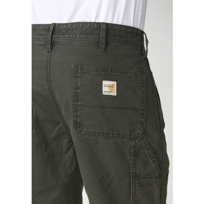 Imagen de Bermuda Carpenter de Algodón Canvas Efecto Lavado en Verde para Hombre Relaxed Fit