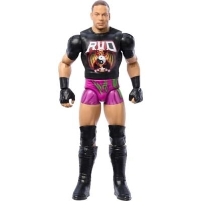 Imagen de Mattel WWE Rob Van Dam Figura de acción, serie eventos principales #151 6 pulgadas, coleccionable con 10 puntos articulación y aspecto realista
