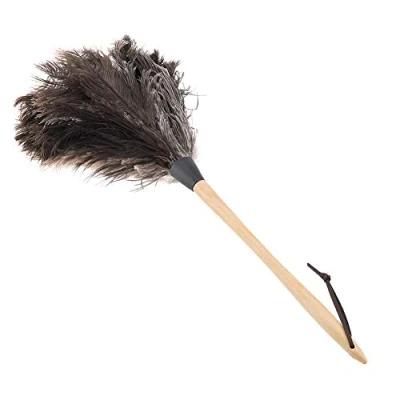 Imagen de Plumero de Plumas Avestruz, Avestruz Lavable con Mango Madera, Lavable, Reutilizable, para Hogar Limpieza (22.44 pulgadas)