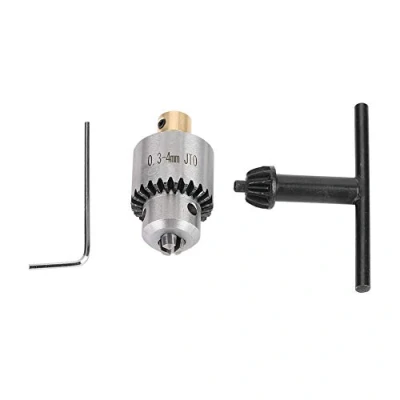 Imagen de portabrocas JTO Mini cónico con llave para tornos Taladro eléctrico y prensas de taladro, 0.3 4 mm