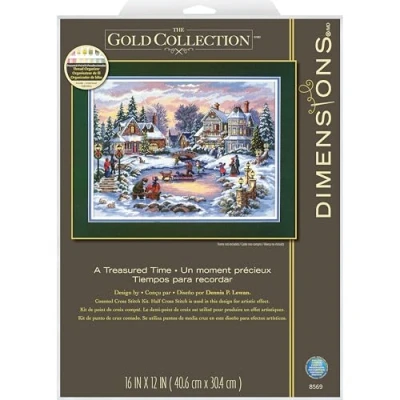 Imagen de Dimensions x Stitch Kit A Treasured Time Un Tiempo preciado, Algodón, Multicolor, 41 30 cm