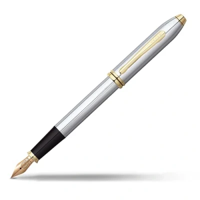 Imagen de Cross Townsend Pluma Estilográfica, Plumín Fino, Medalist (Cromo y Oro de 23 KT)
