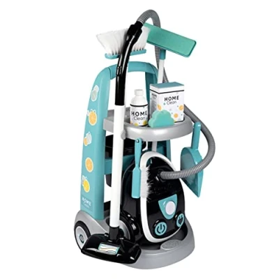 Imagen de Smoby Carro de limpieza + aspirador electr�nico con succi�n ruidosa 9 Accesorios Pilas incluidas a partir 3 a�os