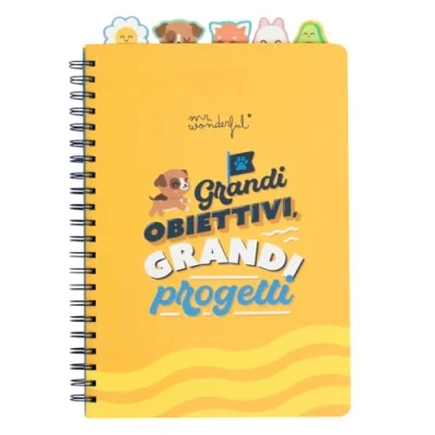Imagen de Mr. Wonderful Cuaderno A4 con separadores pestañas grandes objetivos, proyectos