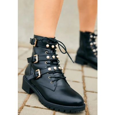 Imagen de Bianco Biapearl BOOT Botines con cordones, Mujer, Talla: 36, Black Zapatos