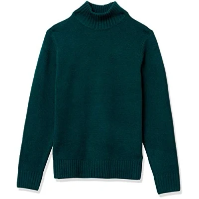 Imagen de Amazon Essentials Jersey de Manga Larga con Cuello Alto y Tacto Suave Hombre, Verde Bosque, XL