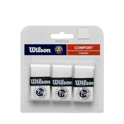 Imagen de Wilson Roland Garros Overgrip de Tenis Raqueta, Unisex, Blanco y Azul Marino