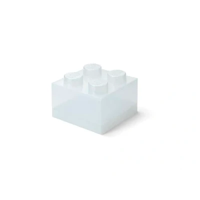 Imagen de Room Copenhagen LEGO Ladrillo de almacenamiento con 4 perillas y purpurina translúcida, caja plástico apilable tapa para niños adultos, organizador escritorio