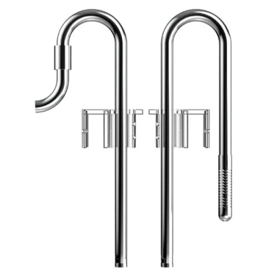 Imagen de FZONE Stainless Steel Aquairum Lily Pipe 16/22mm Filter Inflow and Outflow for Aquarium Plant Tank, with Acrylic Fixer