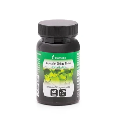 Imagen de PLAMECA Capsudiet Ginkgo Biloba, Favorece la Circulación Sanguínea, Propiedades Antioxidantes, Con Gingko y Flavonoides, Mejora Memoria los Procesos Intelectuales 40 Cápsulas Vegetales, 1