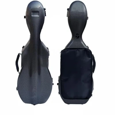 Imagen de LANDTOM Mochila de violín fibra carbono 4/4 tamaño completo y 3/4 con correas dobles para el hombro, resistente a la presión al desgaste, funda transportable por aire bolsa