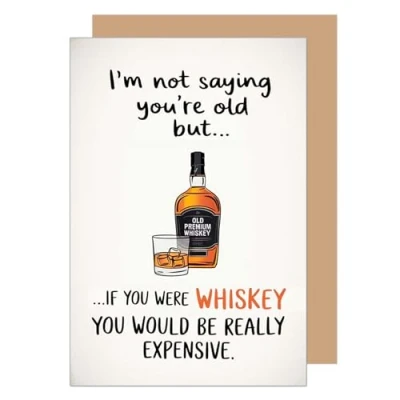 Imagen de Edition Seidel tarjeta de cumpleaños premium con sobre, felicitación, felicitación texto en alemán &quot;Happy Birthday Mann Frau Whiskey Funny (G3669 SW024)