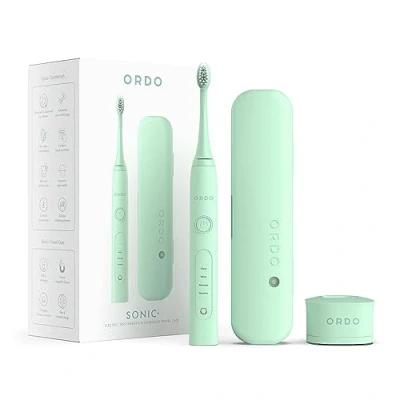 Imagen de Ordo Sonic+ Cepillo de dientes eléctrico y estuche viaje carga, cepillos eléctricos para adultos, tecnología avanzada, 4 modos cepillado, batería recargable rápida, pulido