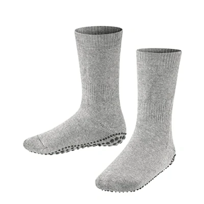 Imagen de FALKE Catspads K HP algodón lana puños en la suela 1 par, Calcetines para casa Unisex niños, Gris (Light Grey Melange 3390), 39 42