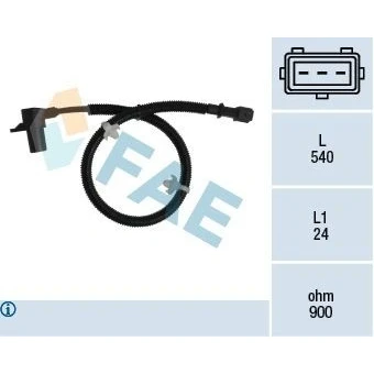 Imagen de FAE 79301 Sensor de Cigueñal 3 inductivo HYUNDAI: Terracan