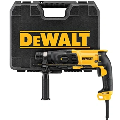 Imagen de DEWALT D25133K QS Taladro SDS Plus de 3 modos Empuñadura lateral multiposición Tope profundidad Maletín transporte ligero