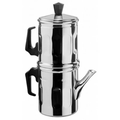 Imagen de ILSA Cafetera Napolitana Diamante, Aluminio, Tazas 12, cl 100