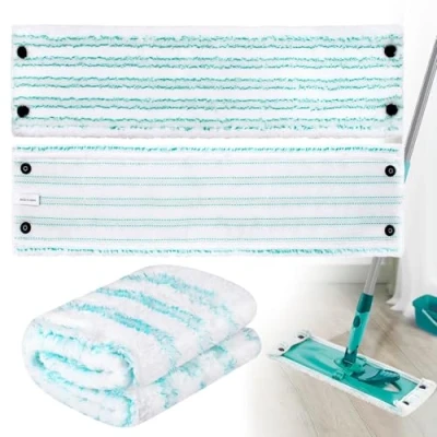 Imagen de Juego de 3 Recambios Mopa Suelo compatibles con Leifheit Combi/Clean Twist M Micro Duo, Cabezales Microfibra para Lavadoras, Funda Todo Tipo Suelos