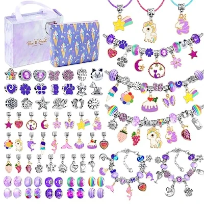 Imagen de WEVOL Kit para Hacer Pulseras Niñas, Regalo Niña 5 13 Años Fabricación Joyas Manualidades Abalorios Regalos Juguetes Niñas Navidad 4 6 7 8 9 10 11 12 14