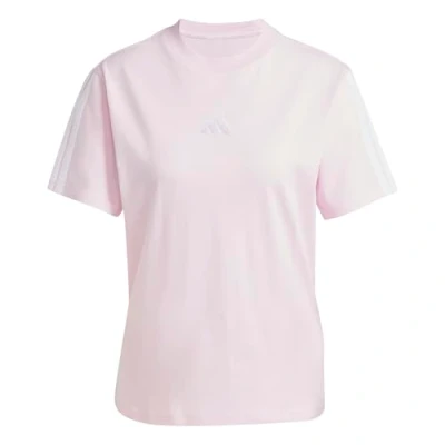 Imagen de adidas Mujer Essentials 3 Stripes Sleeve Cotton T Shirt, Clear Pink/White, XS