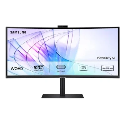 Imagen de Monitor Samsung ViewFinity S6 LS34C652VAUXEN, 34&quot;, UWQHD, 5ms, Max 100Hz, Curvo, Negro
