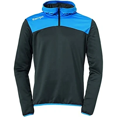 Imagen de Kempa Emotion 2.0 Quarter Zip Hoody Sudadera, Hombre, Anthra/Kempablue, 116