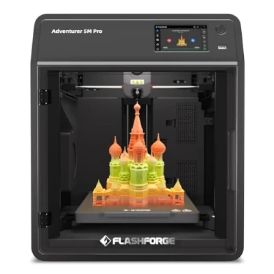 Imagen de Flashforge Adventurer 5M Pro Impresora 3D, 3D de Alta Velocidad 600 mm/s con Nivelación Automática, Boquilla Cambio Rápido, Placa PEI y Sistema Filtración Doble, 220x220x220mm