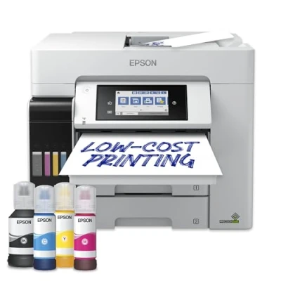 Imagen de Impresora tinta Epson EcoTank Pro ET 5885, Wi Fi, Multifunción, A4, Fax, Pantalla Táctil, ADF, Blanco