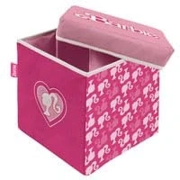 Imagen de ARDITEX Asiento Guardatodo Textil Plegable de 30x30x30cm Barbie