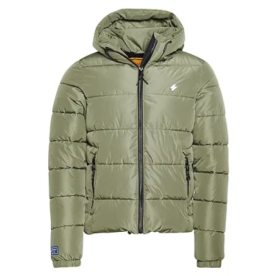 Imagen de Superdry Puffer Chaqueta de invierno, Hombre, Talla: Small, Dusty olive green