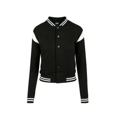 Imagen de Urban Classics Ladies Inset College Jacket Sudadera con cremallera, Mujer, Talla: XS, Black/white