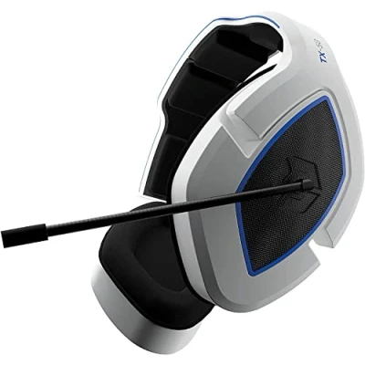 Imagen de Gioteck TX50 Cascos Gaming, Cable Audio Jack 3,5 mm, Control de Sonido, Driver 50 con Microfono para PS5, Xbox Series X S, Nintendo Switch y PC, Blanco Negro (PS4)