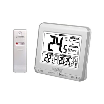 Imagen de la Crosse Technology WS6811WHI SIL Estación de Temperatura con Las alertas Color Blanco/Plata
