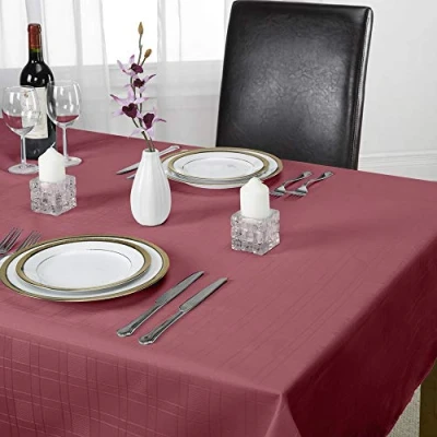 Imagen de Emma Barclay Mantel de Cuadros (127 x 178 cm), Color Vino, Poliéster, Granate, cm Largo 132 Ancho, 50x70 (127x178cm)