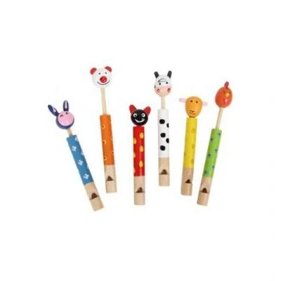 Imagen de Small Foot Flautas de Animales, Madera, Set 6, cumpleaños, Regalo pequeño, a Partir 3 años, 7744, Multicolor, Approx. 3.5 x 2 12 cm