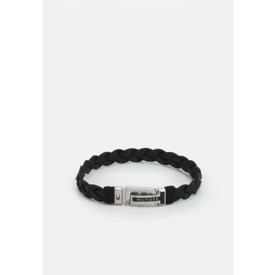 Imagen de Tommy Hilfiger FLAT Braided Bracelet Pulsera, Hombre, Talla: One Size, Black/silver