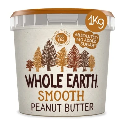 Imagen de Whole Earth Crema de Cacahuete 1 kg Sin Azúcar Añadido y Gluten Apta para Veganos Fuente Fibra Proteínas Ideal Untar en Pan o Tostadas