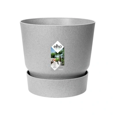 Imagen de Elho Greenville Round 30 Macetero por Exterior Ø 29.5 x H 27.8 cm Gris/Living Concrete