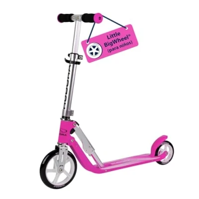 Imagen de HUDORA Scooter Little BigWheel Patín de aluminio seguro para niños desde 3 años Patinete urbano ajustable y plegable hasta 100kg estable con grandes ruedas
