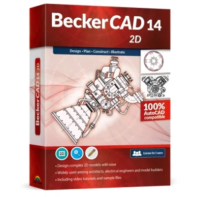 Imagen de BeckerCAD 14 2D CAD software compatible with AutoCAD and Windows 11, 10, 8 7 for home design, architecture, engineering more