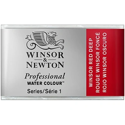 Imagen de Winsor &amp; Newton Acuarela Profesional Pintura de Acuarela, Alta Luminosidad, Resistente a la Luz, Calidad Archivo, Godet, Color Rojo Oscuro