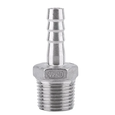Imagen de SS304 Conector de Cola Manguera Racor Tubería Adaptador Acero Inoxidable Rosca BSP Macho (1/2 * 10mm)