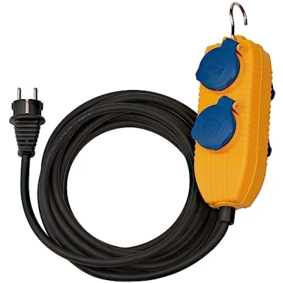 Imagen de Brennenstuhl 1169200010 H07RN, F3G1, 5 IP54, Cable para construcción, m, con Bloque Powerblock Powerbo, Color Negro, Amarillo, Meter