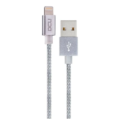 Imagen de Conexion Usb mfi Iphone 5/6/7/8/x/xr/xs Plata Aluminio 1m