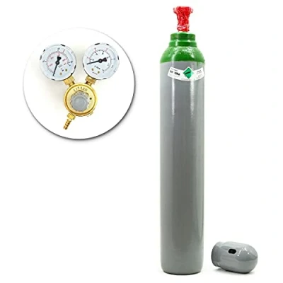 Imagen de Cilindro de gas con reductor, soldadura puro 4,8 argón (100 %), 10 litros TIG/WIG MIG