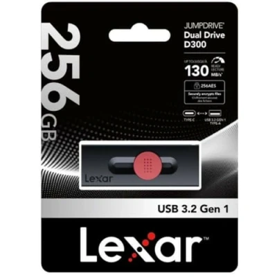 Imagen de Lexar Memoria USB Dual Negro 256 GB